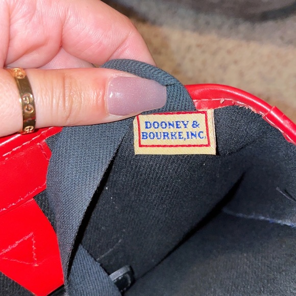 Dooney and Bourke denim and red satchel - Picture 8 of 9